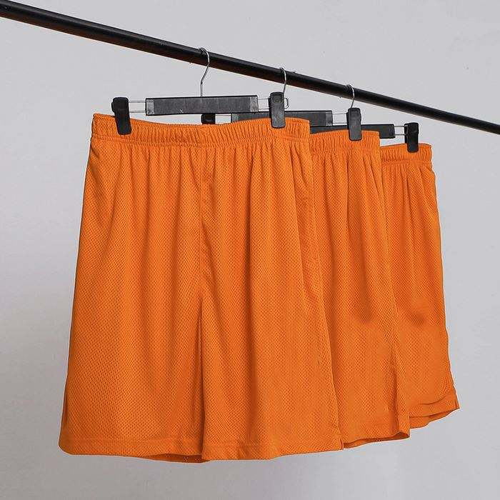 Nieuwe trend Cutsom basketbalshorts in unisex-stijl, effen kleur, elastische mesh-shorts voor heren