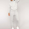 High Quality Custom Logo Design Slim Fit Long Sleeve Macropus Pocket Grey Tracksuit For Men