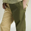 Pantalones de encargo de los pantalones del contraste de dos tonos del bloque del color de las bragas de la tela cruzada de algod&oacute;n del fabricante del OEM