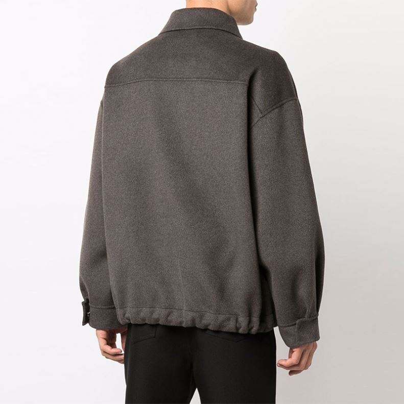 OEM v&yacute;robca Custom Men Vysok&aacute; kvalita s dlh&yacute;m ruk&aacute;vom golier so sťahovacou šn&uacute;rkou dizajn lemu na zips bomber bunda