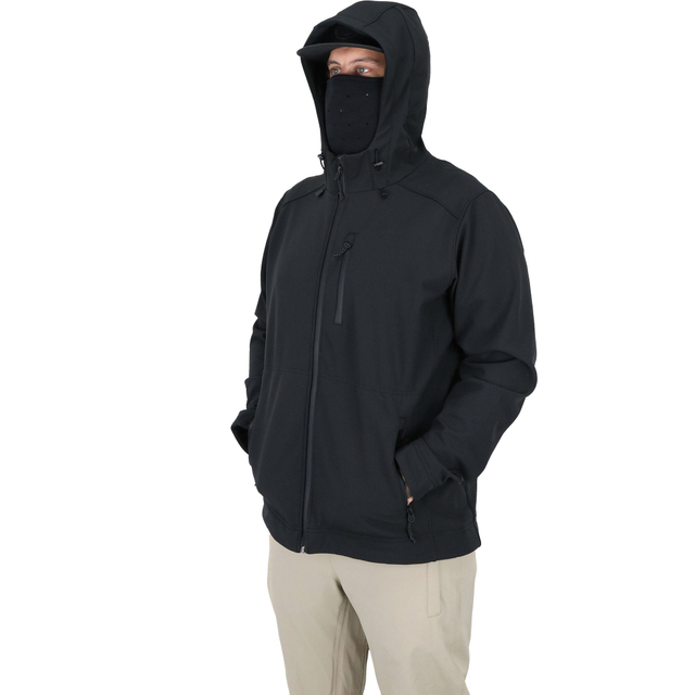 OEM الشركة المصنعة شعار مخصص غطاء الوجه ملثمين Windproof Softshell الرجال زمم سترة الصيد