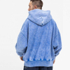OEM-fabrikant op maat gemaakte oversized vintage acid wash zwaargewicht blanco hoodie-trui met verstelbare mouwen