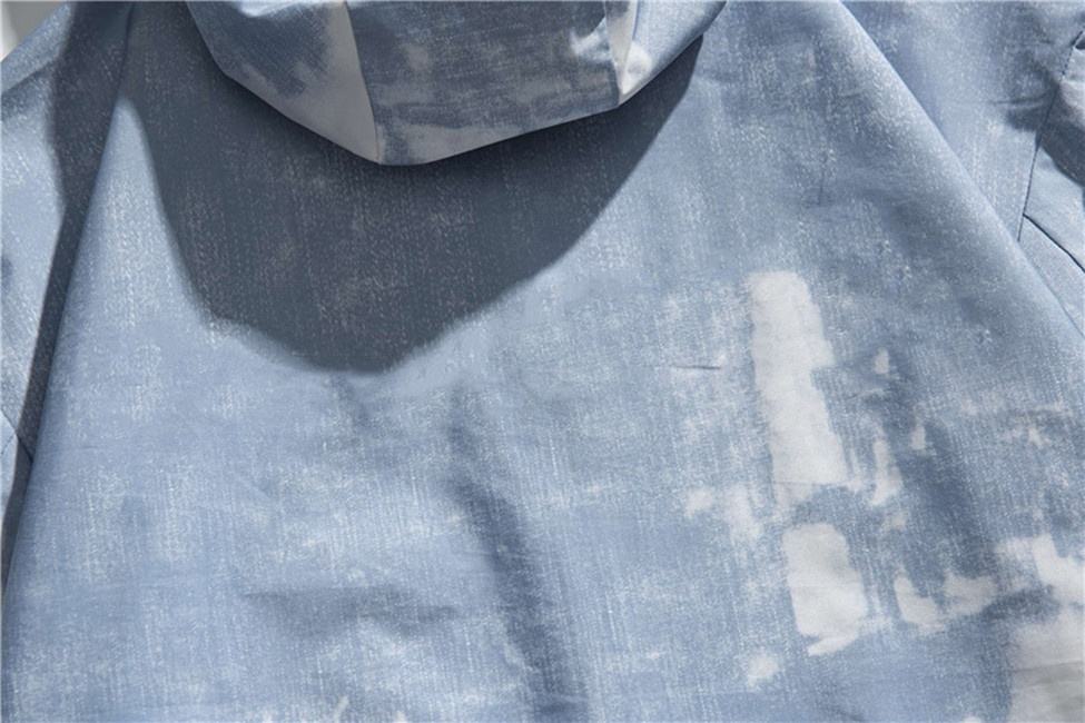 Chaqueta con capucha de manga larga impresa te&ntilde;ido anudado del oto&ntilde;o de los hombres de encargo del fabricante del OEM