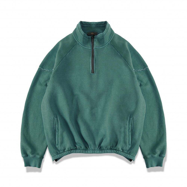 Felpa hip-hop di alta qualit&agrave; del produttore OEM Felpe con cappuccio in pile solido invecchiato lavato retr&ograve; senza cappuccio