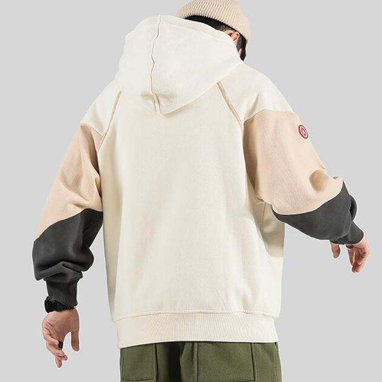 OEM v&yacute;robce Custom Unisex Bavlna Color Block Pullover Tech Fleece P&aacute;nsk&eacute; Hip Hop Oversized Mikiny