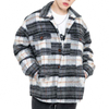 Oem Manufacturer customized Anti lana Plaid Applique homines tunica Casual solve Plus Size Jacket