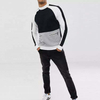تصنيع المعدات الأصلية الصانع مخصص القطن الرجال معاطف اللون كتلة عالية Crewneck البلوز مع الرمز البريدي الجيب الأمامي