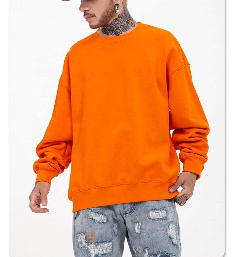 OEM Κατασκευαστής Fashion Drop Shoulder Λευκό Φούτερ Βαμβακερό απλό κέντημα με φούτερ με κουκούλα Κενό μαύρο πουλόβερ
