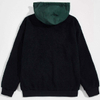 OEM Manufacturer Custom hominum indumenta vellus Cottonus Half Zipper Patchwork Hoodies Pullover Cap Cum Big Cargo Pockets
