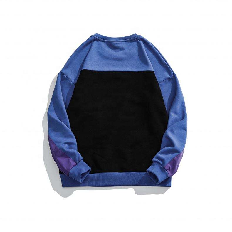 Fabricant OEM bloc de couleur personnalis&eacute; O cou pull manches longues grande taille sweats &agrave; capuche d&eacute;contract&eacute;