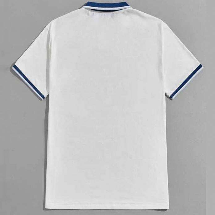 Custom Embroided Logo Blank T Shirt Men Plain Golf Polo Shirt Contrast Collar Men's Short Sleeve Polo