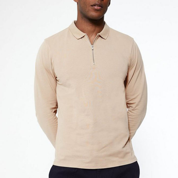 High Quality Custom Polo Shirt plain Long Sleeve 100% Cotton Mens Polo T-shirts