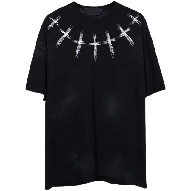 Tilpasset personlighetsdesign m&oslash;nster Lightning Cross T-skjorte for menn