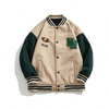 Chaqueta de b&eacute;isbol parcheada bordado personalizado de los hombres de letras de la chaqueta de bombardero del invierno de OEM Streetwear