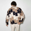 Giacca con frange patchwork monopetto a maniche lunghe di alta qualit&agrave; personalizzata da uomo produttore OEM