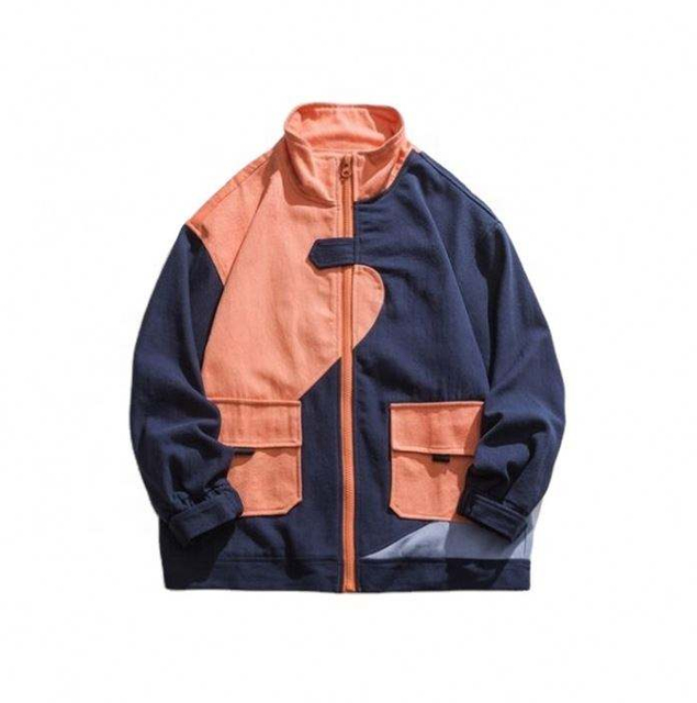 OEM Manufacturer Custom hominum plus-amplitudo Patchwork Color lava tunica Jacket
