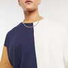 Mole Sale High Quality T Shirts Custom Color Block Short Sleeve Men Drop Humerum T Shirt