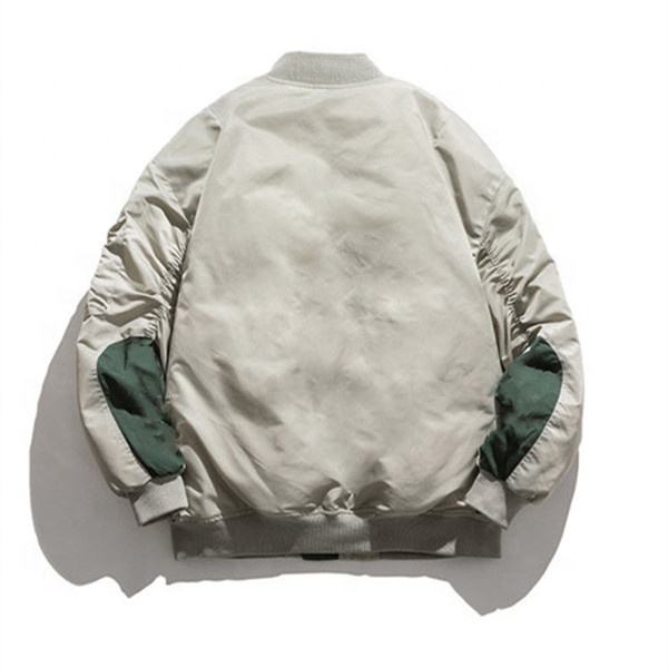 OEM-Hersteller kundenspezifische einfarbige Baseball-Baumwolljacke mit einfachem Taschenbezug f&uuml;r Herren