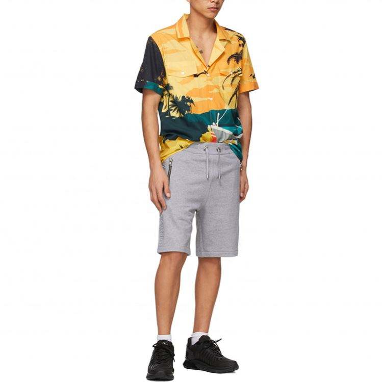 Produttore OEM popolare camicia stampata estiva stile hawaiano personalizzata casual da uomo traspirante