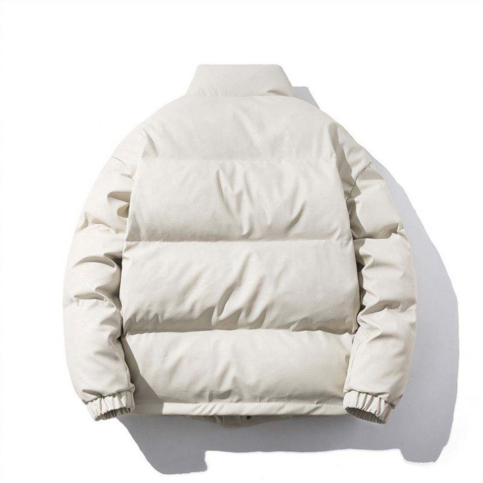 La capa Algod&oacute;n-Rellenada de los hombres de encargo del fabricante del OEM esmeril&oacute; la chaqueta casual del color s&oacute;lido del cuero de la PU