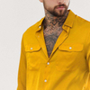 OEM-Hersteller hochwertiges, schlichtes Satin-Herren-Langarmhemd
