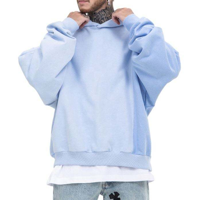 OEM-производитель, индивидуальный логотип, пустые зимние толстовки, пуловеры, цветные блоки, негабаритные мужские толстовки с капюшоном