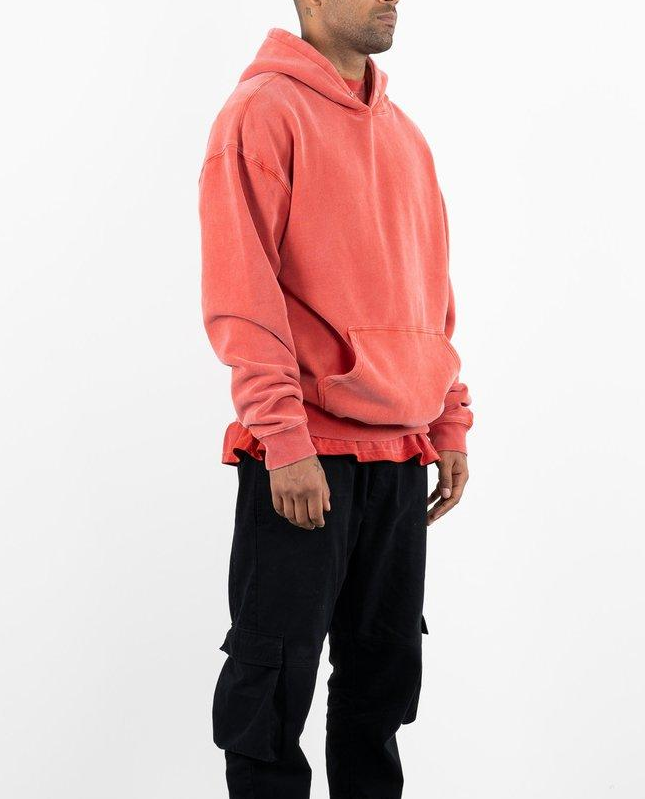 OEM-producent Custom Printed Logo Pullover Oversized Streetwear Fleece Vintage vaskede h&aelig;ttetr&oslash;jer