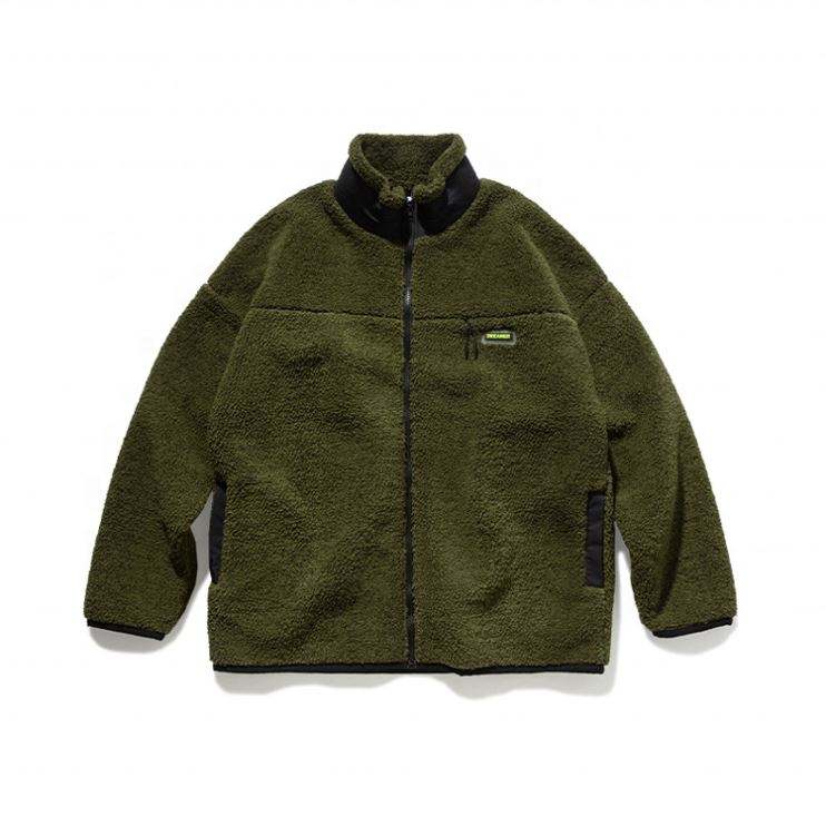 Produttore OEM Giacca da cappotto casual in pile polare caldo antivento unisex invernale nera taglie forti