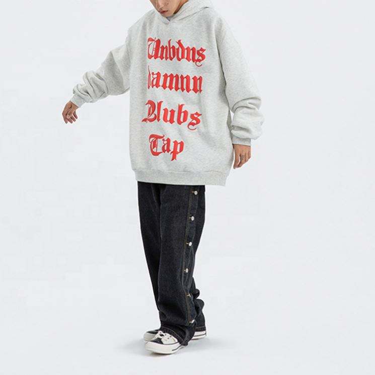 V&yacute;robce OEM Jarn&iacute; mikiny s kapuc&iacute; Design Letter Puff Print Klasick&yacute; styl Bulk Mikiny Private Label
