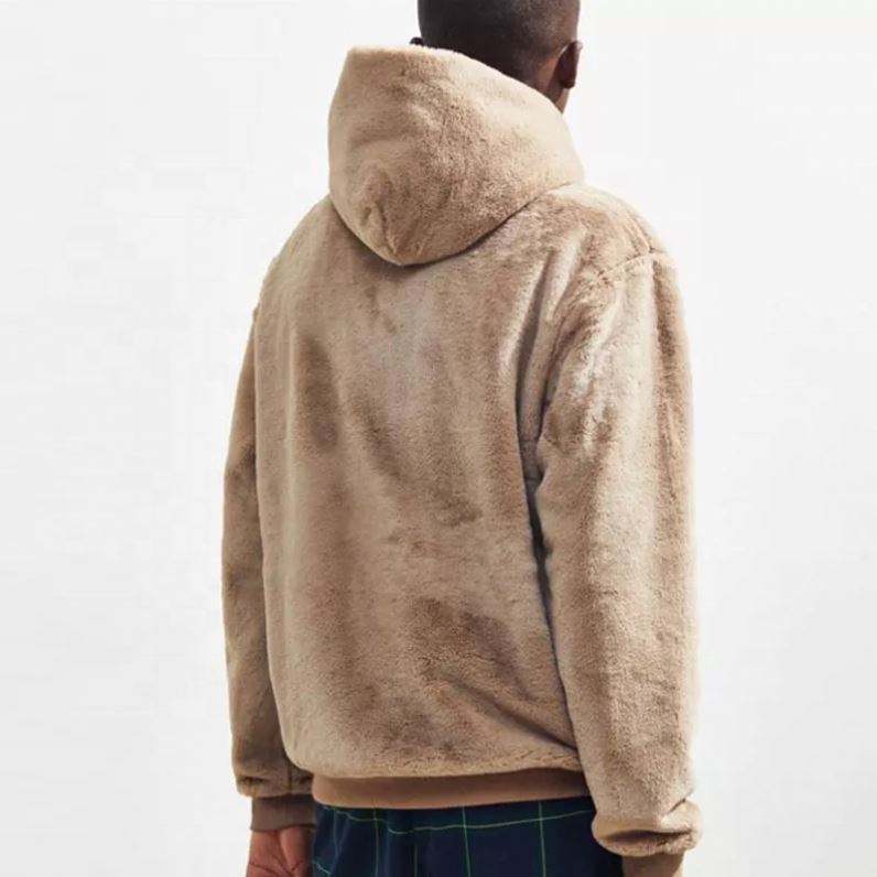 Pengeluar OEM Ketebalan Tersuai Sweatshirt Hoodie Bulu Bulu Kosong Hangat Pullover Untuk