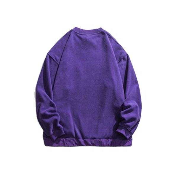 الشركة المصنعة OEM عالية الجودة هوديس رجالي فارغ كم طويل شعار مخصص مطبوعة المتضخم Crewneck البلوز بلوزات للرجال