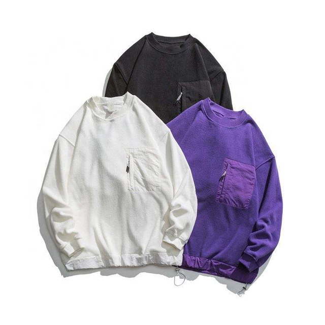 Fabricant OEM de haute qualit&eacute; vierge hommes sweats &agrave; capuche &agrave; manches longues logo personnalis&eacute; imprim&eacute; surdimensionn&eacute; pull &agrave; col rond sweat-shirts pour hommes