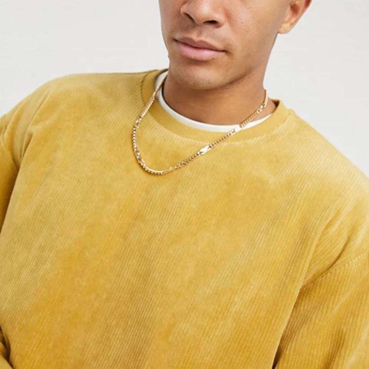 Nh&agrave; sản xuất OEM &Aacute;o len nhung trống t&ugrave;y chỉnh &Aacute;o thun cổ tr&ograve;n &Aacute;o kho&aacute;c nam