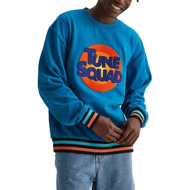 OEM Manufacturer Custom Chenille Plumarii Pathces Pullover Crewneck Sweatshirt For Men Hoodie