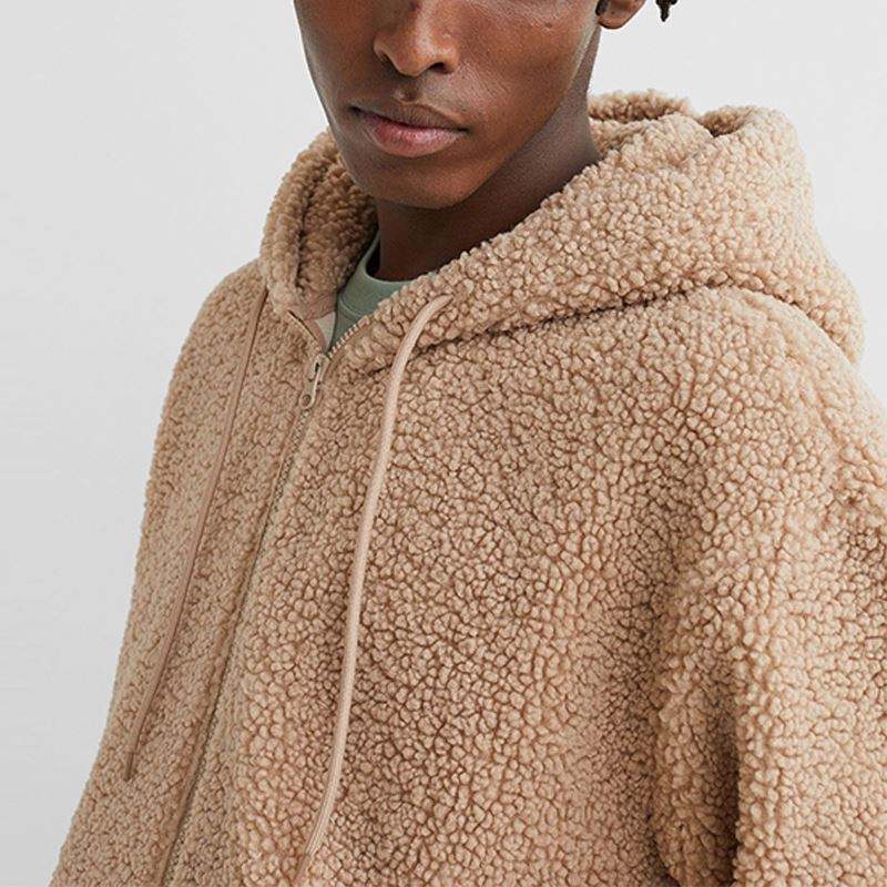 Fabricante OEM personalizado inverno calor moda manga longa streetwear solto cord&atilde;o z&iacute;per casacos masculinos com capuz