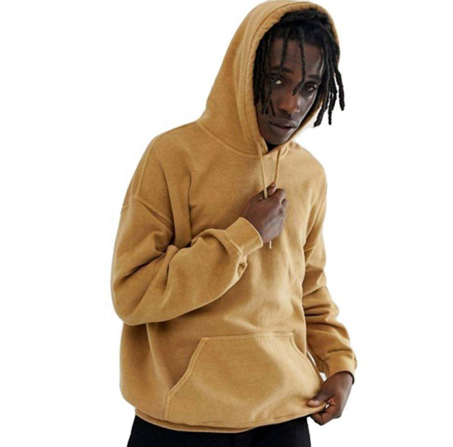 Felpa con cappuccio oversize con spalla cadente overdye lavata vintage in cotone da uomo personalizzato del produttore OEM