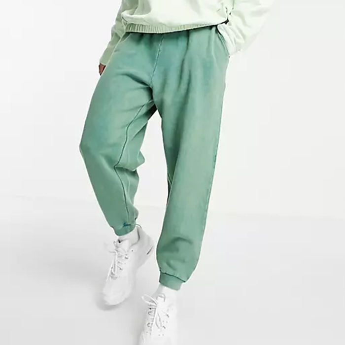 Pantalon de surv&ecirc;tement surdimensionn&eacute; 100% coton lav&eacute; avec cordon de serrage personnalis&eacute;, vente en gros