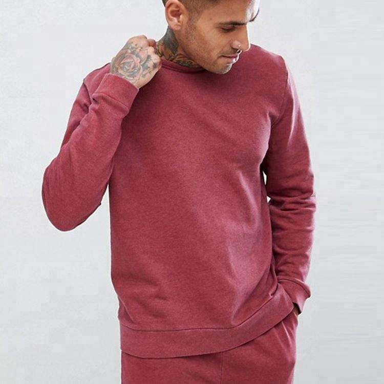 Hip Hop Clothing 100% Cotton Crew neck Men Custom Tracksuit