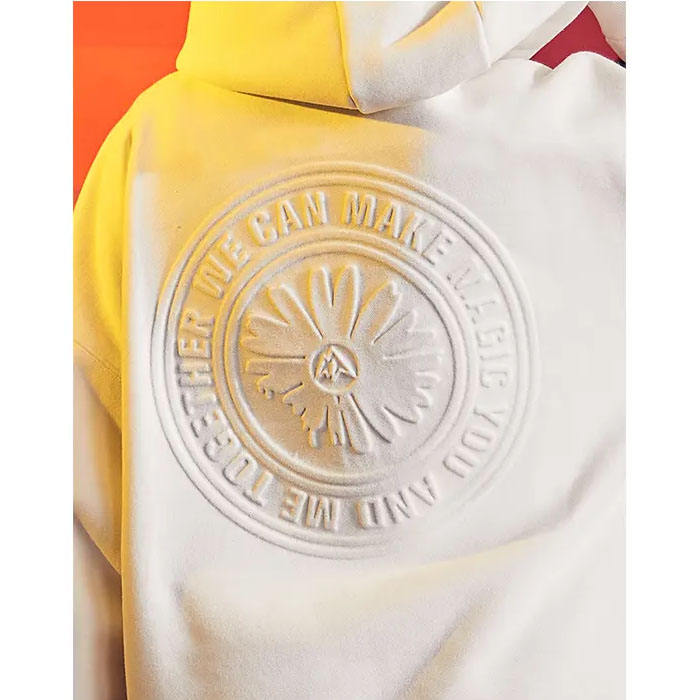 100 % bomull herre tilpasset logogenser Unisex bokstavutskrift 3D-preget hettegenser
