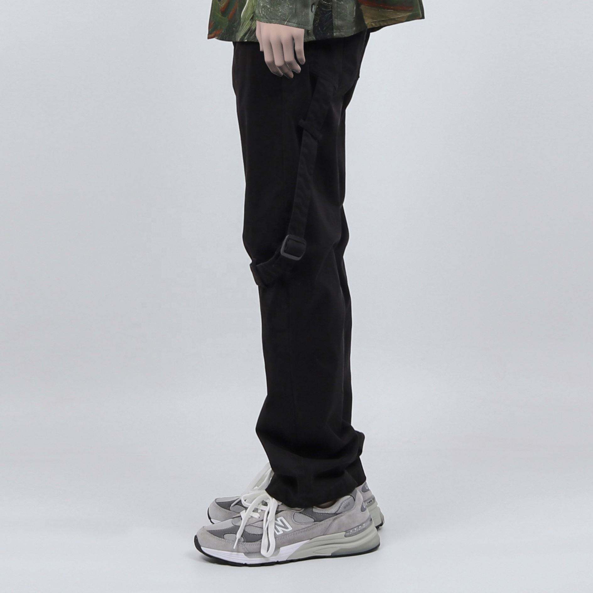 OEM Manufacturer Pocket Cotton Athleisure Custom Rectus Leg Strap et Zipper Cargo Pants