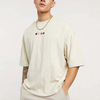 Brugerdefinerede engros T-shirts Oversized tilbage satin printet panel m&aelig;nd Vintage T-shirt
