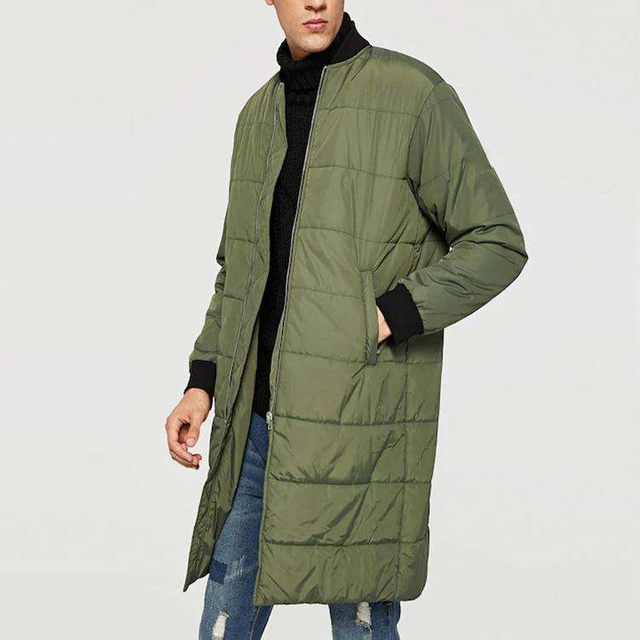 OEM Garment Factory Customize Parka Zip Up Bomber Longline Coat Ανδρικό χειμερινό παλτό ανδρών