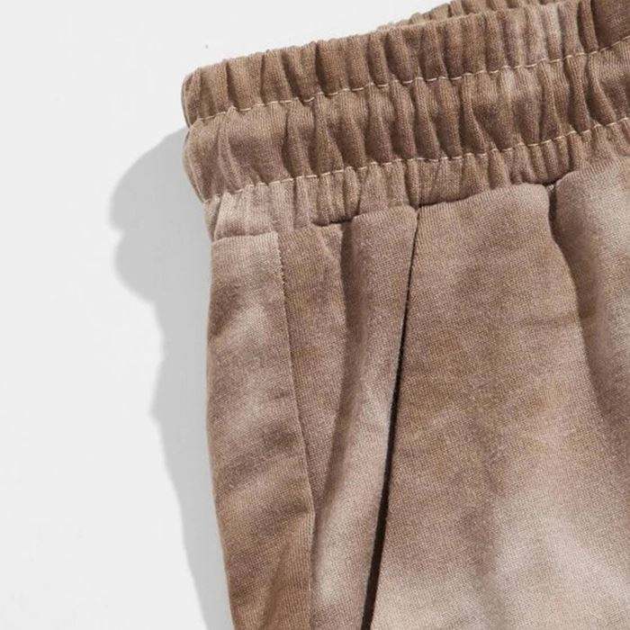 Pantaloncini da allenamento da uomo con sublimazione di alta qualit&agrave;, modello tie-dye, pantaloncini da uomo