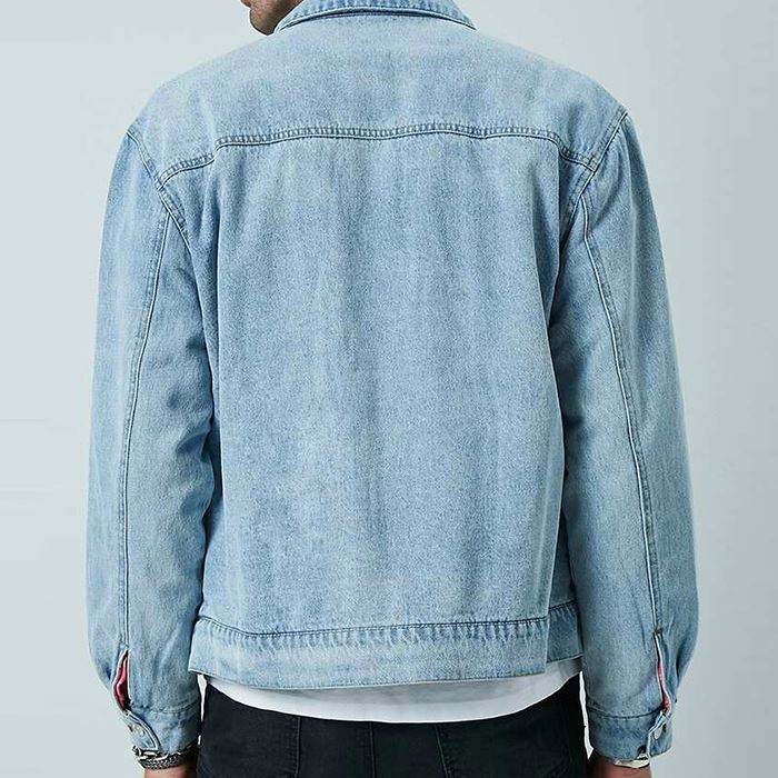 Giacche da uomo Cappotto invernale personalizzato in fabbrica cinese Giacca di jeans da uomo scozzese reversibile