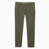 OEM servis P&aacute;nsk&eacute; bavlněn&eacute; Pohodln&eacute; kalhoty slim Fit Chinos Army zelen&eacute; s poutky na opasek