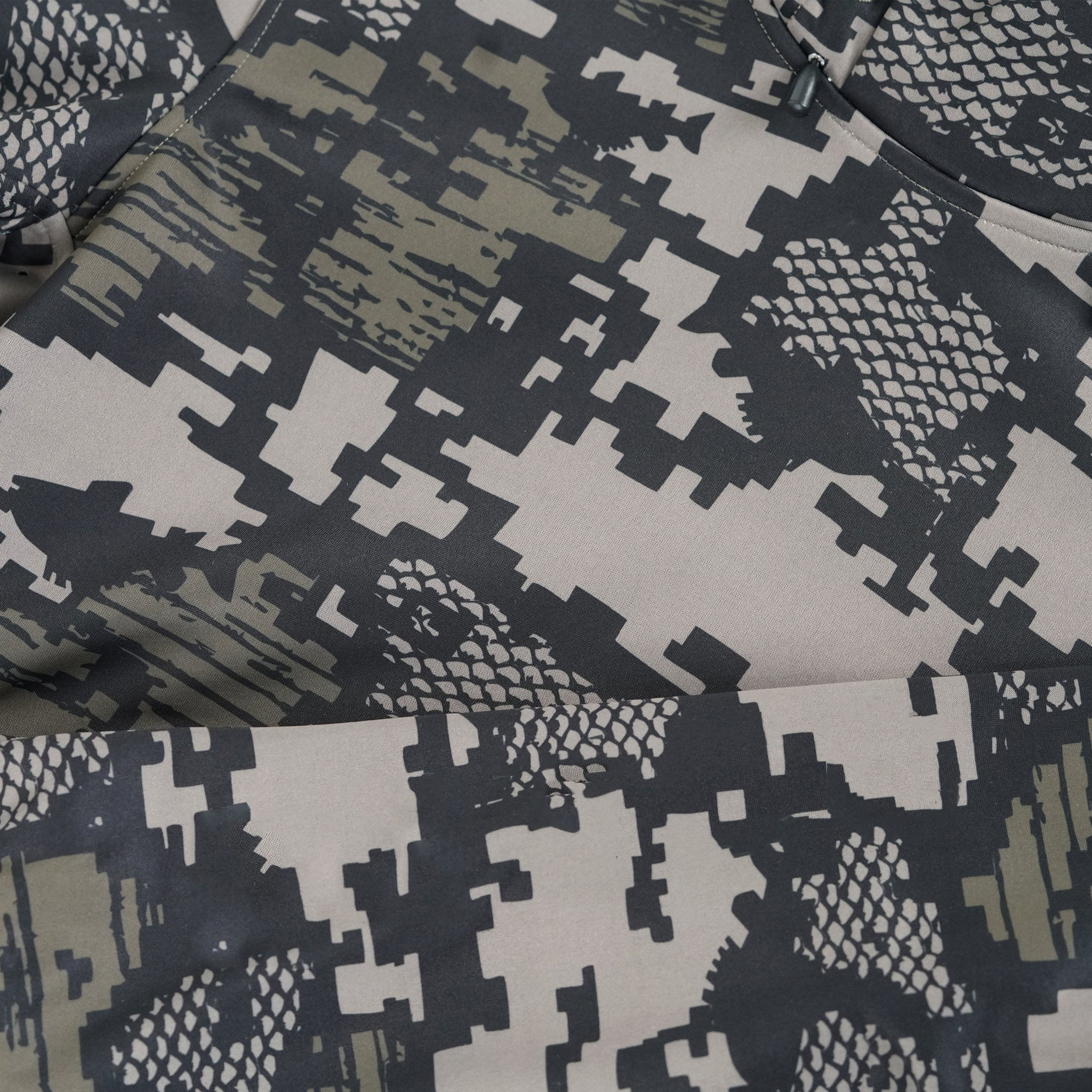OEM-produsent tilpasset logo 100 % poly bonded mikrofleece ansiktsdeksel maskert taktisk fiske-hettegenser for menn