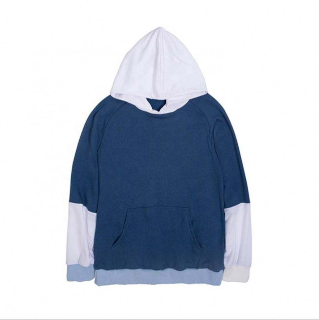 Fabricante OEM Casacos Masculinos Personalizados com Capuz Patchwork Cor Manga Longa Moda com Capuz