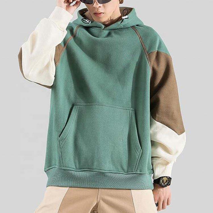 OEM v&yacute;robce Custom Unisex Bavlna Color Block Pullover Tech Fleece P&aacute;nsk&eacute; Hip Hop Oversized Mikiny