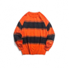 Pelompat Lelaki Tersuai Pengeluar OEM Dengan Sweater Leher Bulat Bercetak Jalur Kecerunan