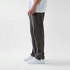 Pantaloni sportivi neri lavati vintage in cotone oversize personalizzati dal produttore OEM con fondo a fessura